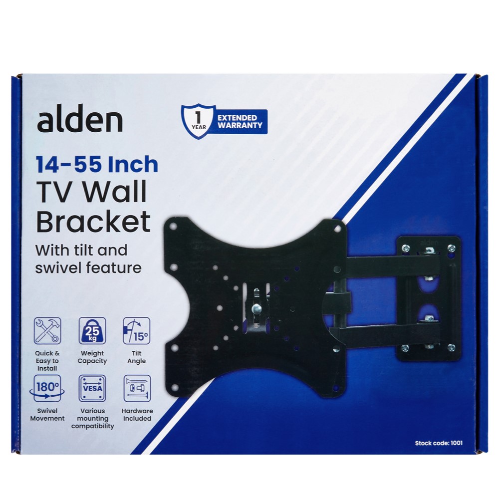 Alden 1001 14'' To 55'' Tilt Tv Wall Bracket